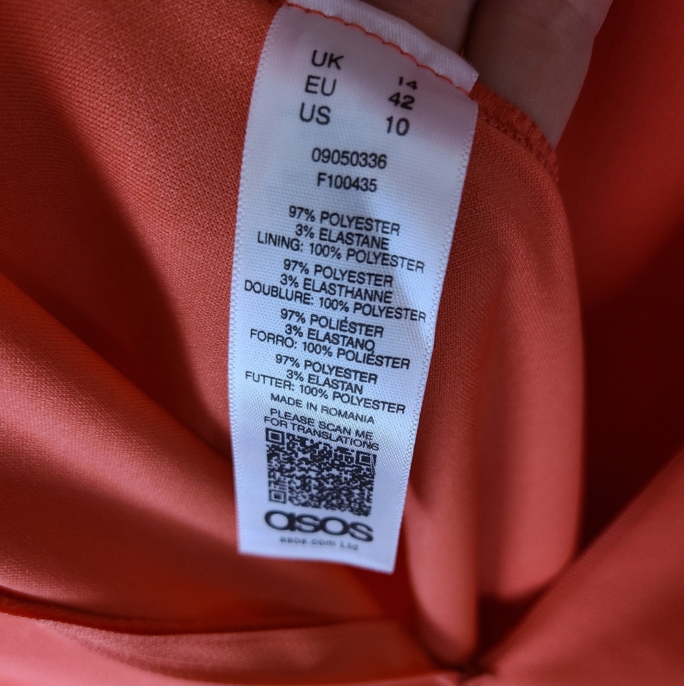 ASOS Halter Paperbag Coral Wide Leg Jumpsuit - Picture 11 of 12